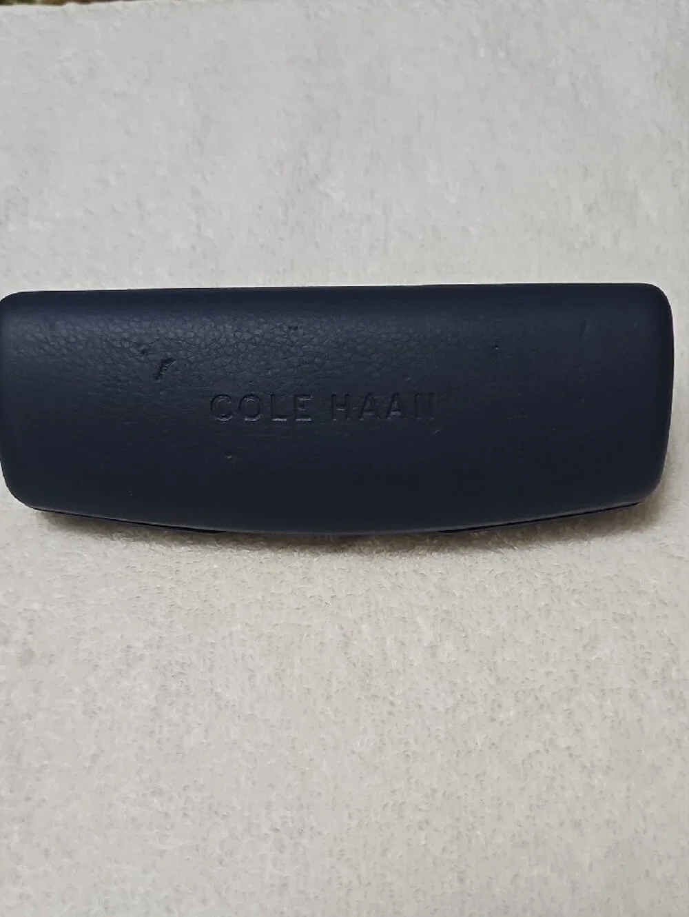 Cole Haan Navy and Cream Eyeglass Case
